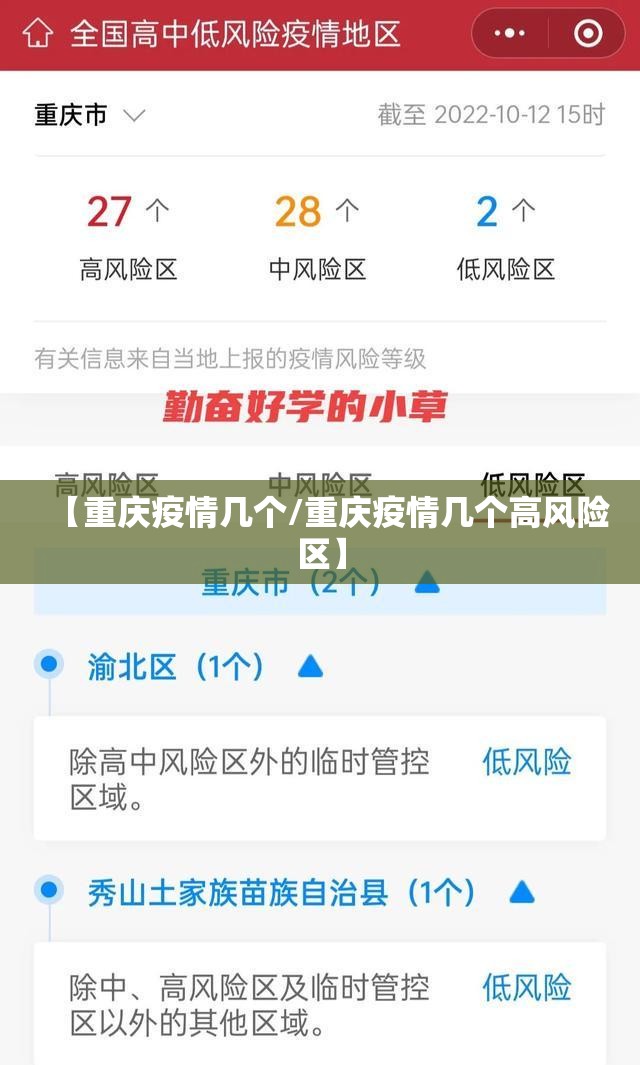 【重庆疫情几个/重庆疫情几个高风险区】