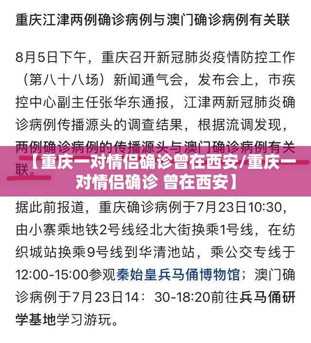 【重庆一对情侣确诊曾在西安/重庆一对情侣确诊 曾在西安】