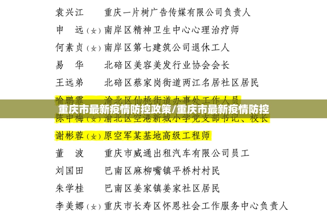 重庆市最新疫情防控政策/重庆市最新疫情防控