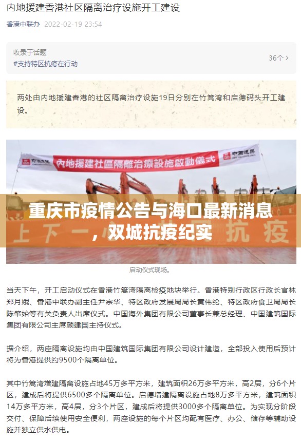 重庆市疫情公告与海口最新消息，双城抗疫纪实