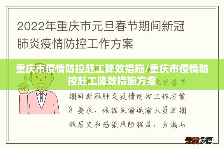 重庆市疫情防控赶工降效措施/重庆市疫情防控赶工降效措施方案