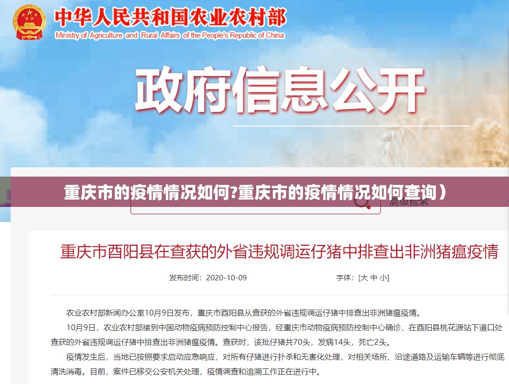 重庆市的疫情情况如何?重庆市的疫情情况如何查询）