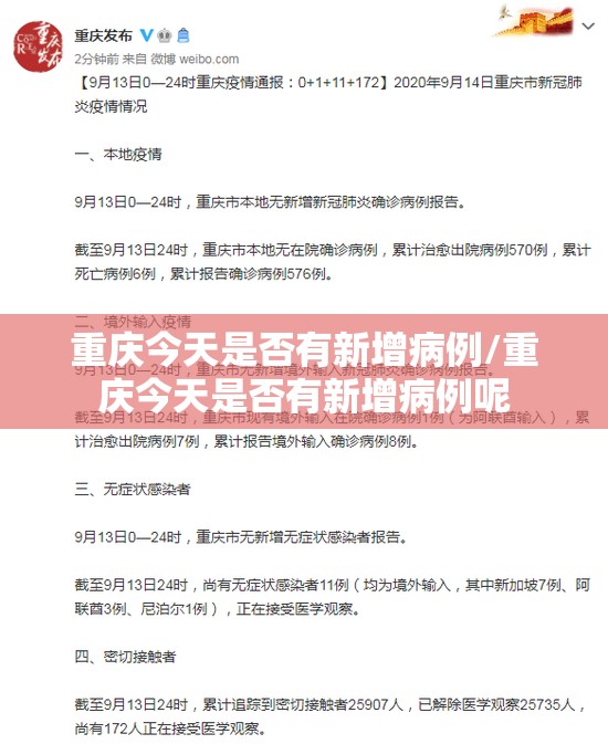 重庆今天是否有新增病例/重庆今天是否有新增病例呢