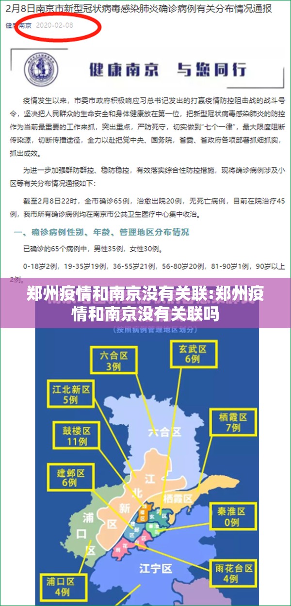 郑州疫情和南京没有关联:郑州疫情和南京没有关联吗