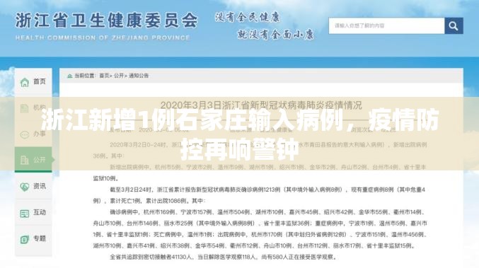 浙江新增1例石家庄输入病例，疫情防控再响警钟