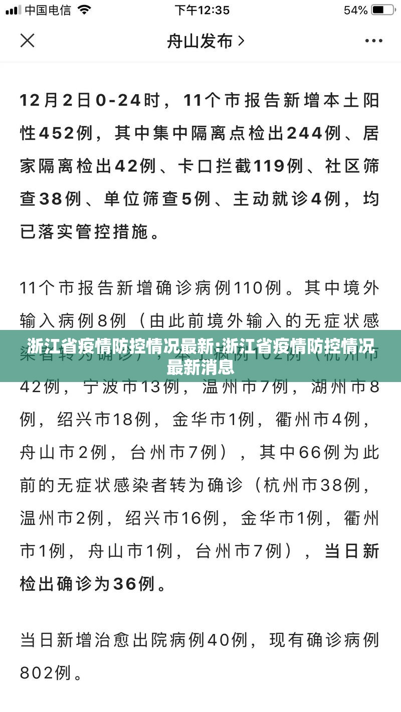 浙江省疫情防控情况最新:浙江省疫情防控情况最新消息