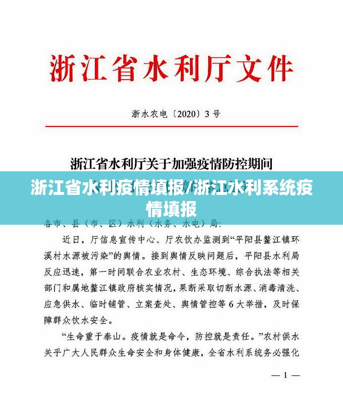浙江省水利疫情填报/浙江水利系统疫情填报