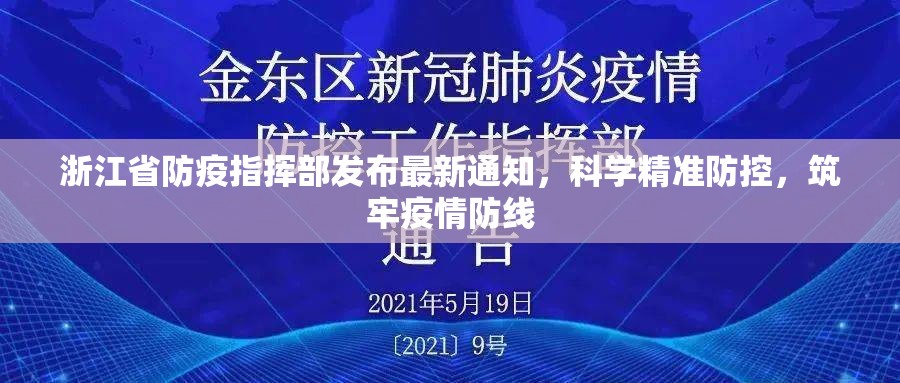 浙江省防疫指挥部发布最新通知，科学精准防控，筑牢疫情防线